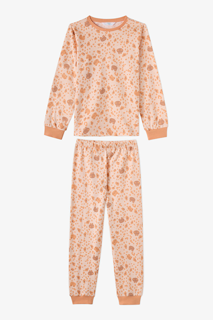 Girls' Cute Leopard Long Sleeve 2 Pack Pyjama Set - 2