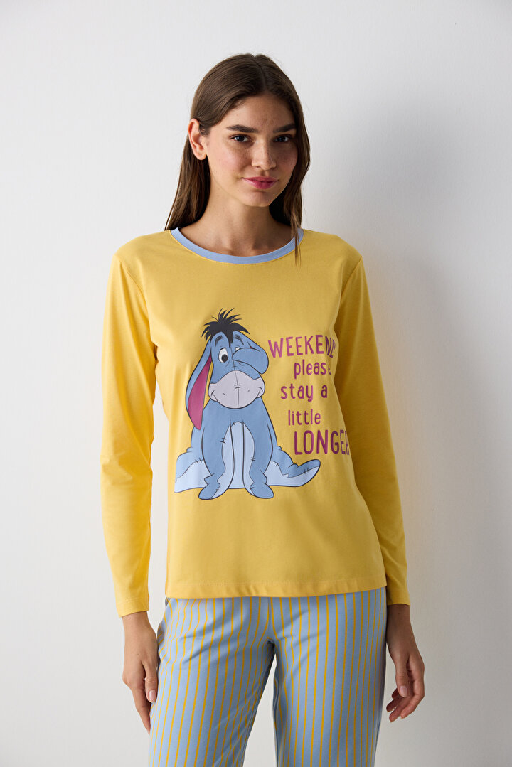 Eeyore Çok Renkli Pantolon Pijama Takımı - 2