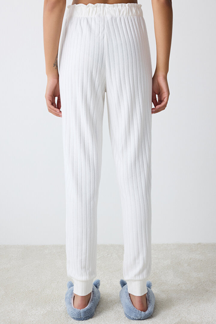 Warm Hearts Rib White Pants - 2