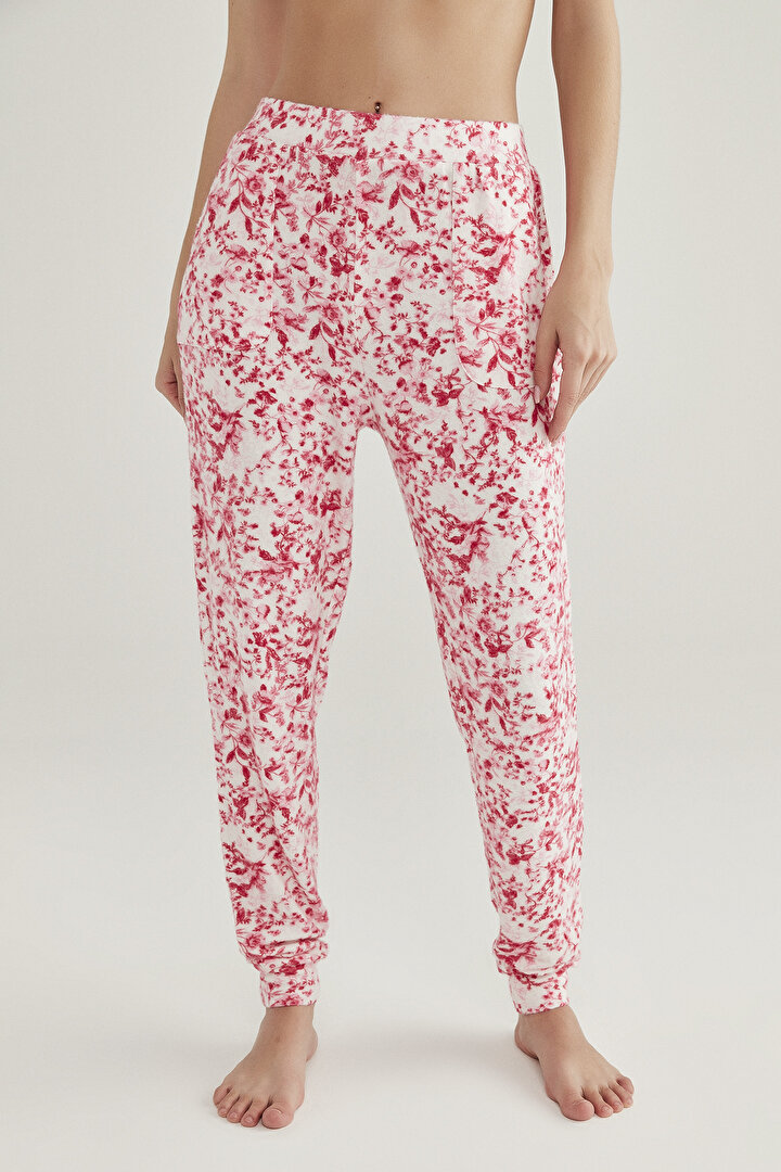 Pink Pink Flowers Pants - 1