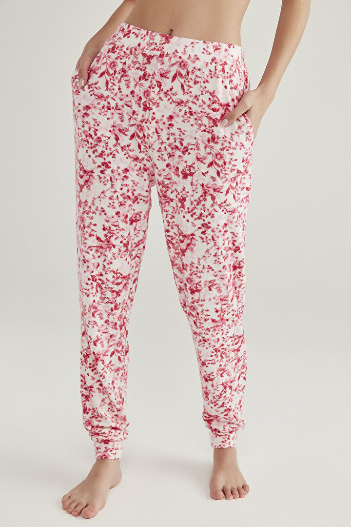 Pink Pink Flowers Pants - 2
