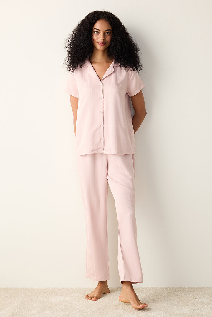 Margot Satin Pink PJ Set - 1