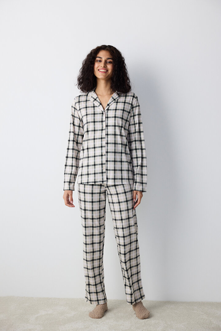 Alia Grey Shirt Pant PJ Set - 2