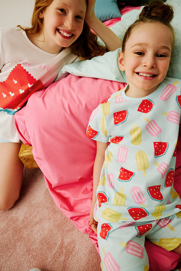 Kız Çocuk Watermelon Çok Renkli 2li Pijama Takımı - 1