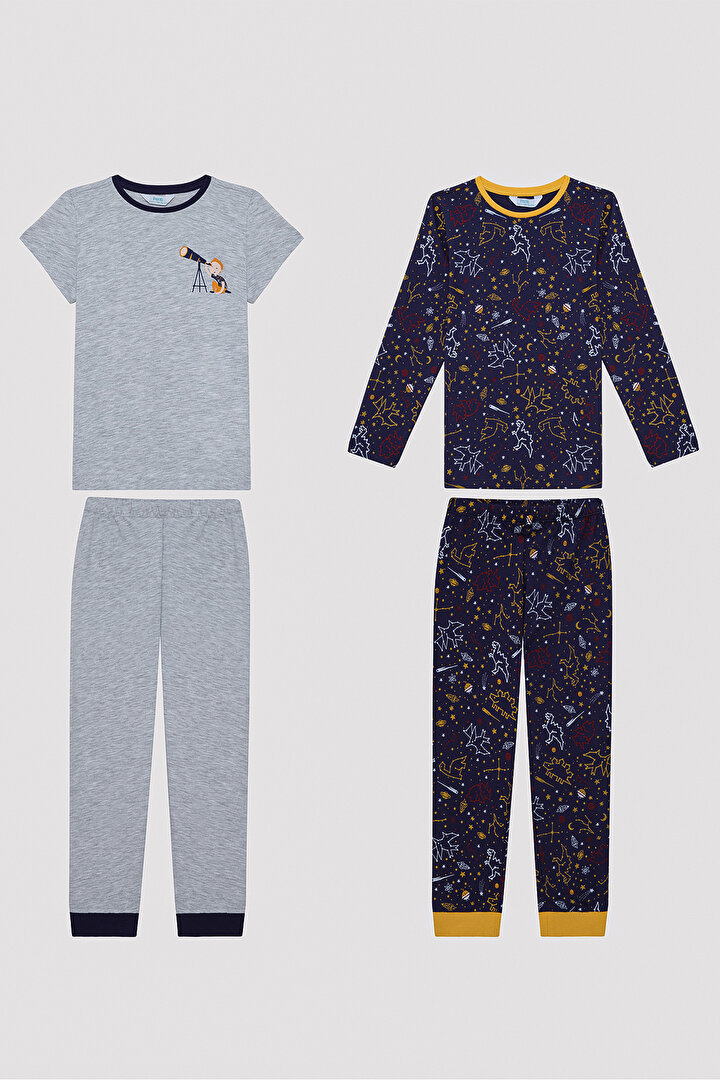Erkek Çocuk Galaxy Watcher Çok Renkli 2li Pijama Takımı - 1