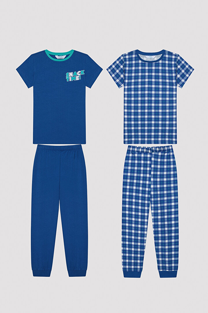 Erkek Çocuk Snack Time Çok Renkli 2li Pijama Takımı - 1
