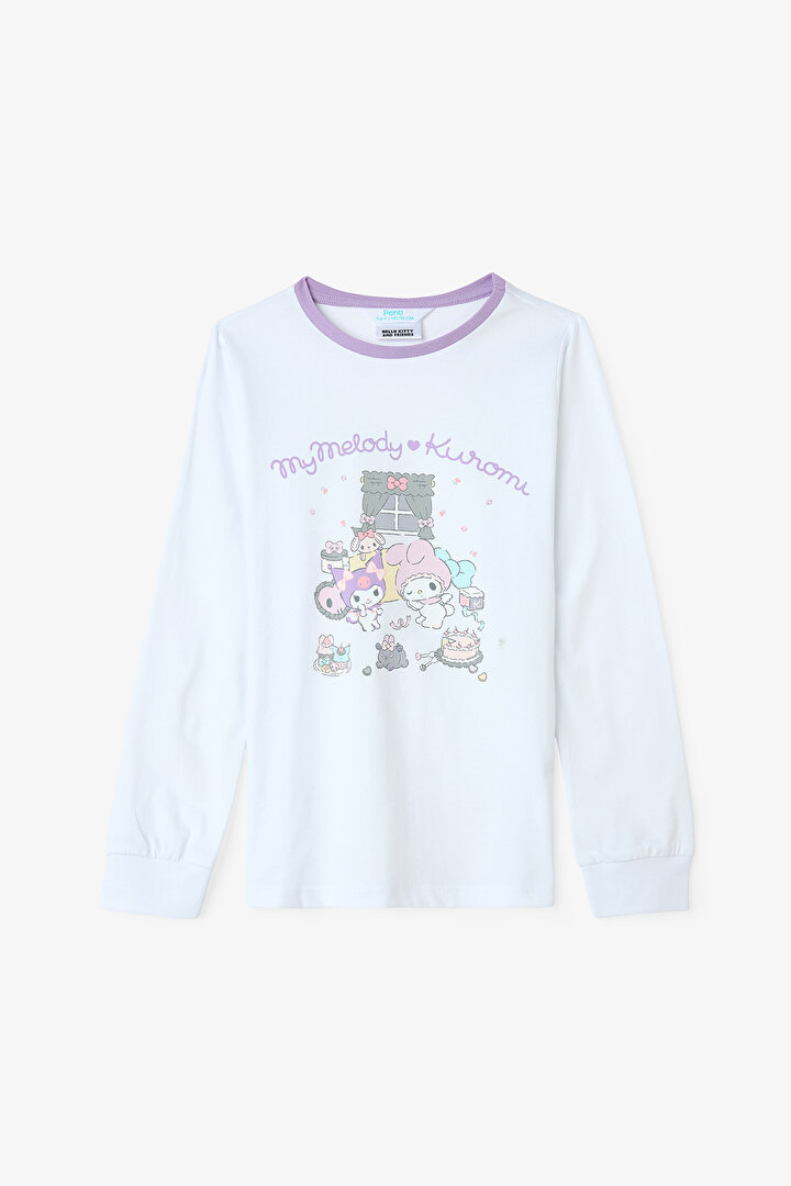 Lila Kız Çocuk Kuromi Friends Uzun Kollu Pijama Takımı - 2