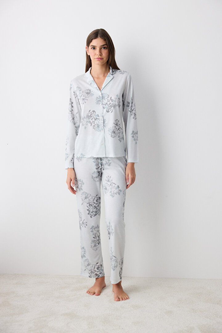 Camille Shirt Pant PJ Set - 1