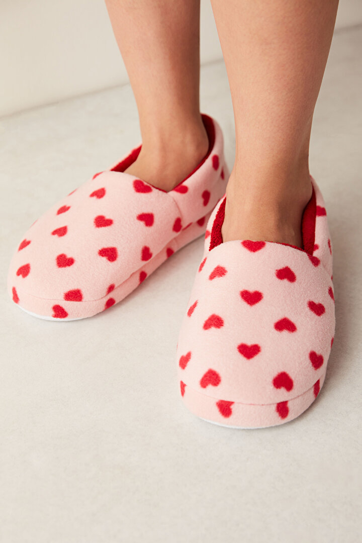 Red Hearts Pink Liner Socks - 1