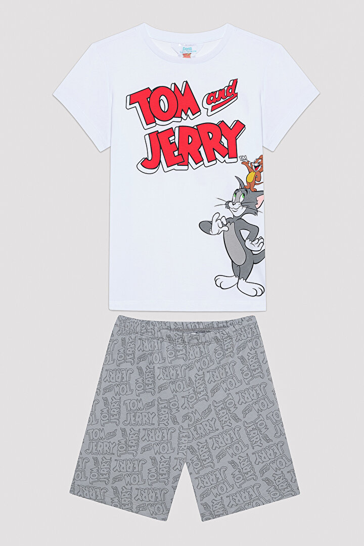 Erkek Çocuk Tom&Jerry Çok Renkli Pijama Takımı - 1