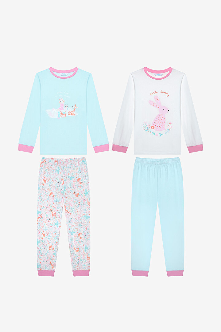 Girls Picnic 2in1 Multi Colour PJ Set - 1