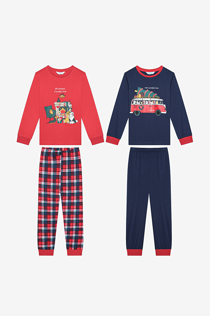 Boys New Year Road 2in1 Multi Colour PJ Set - 1