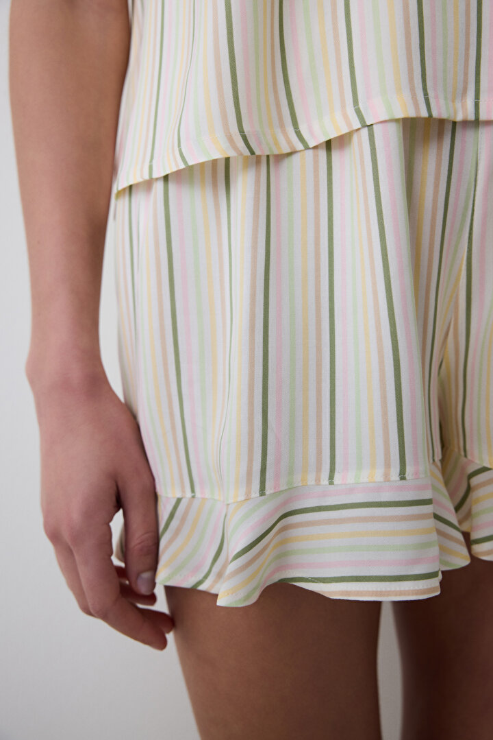 Cute Striped Short Multi Colour PJ Set - 2