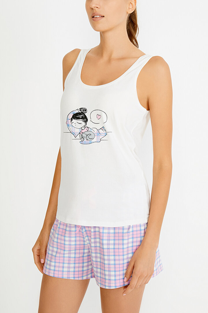 Sleepy Girls Kareli Pijama Takımı - 1