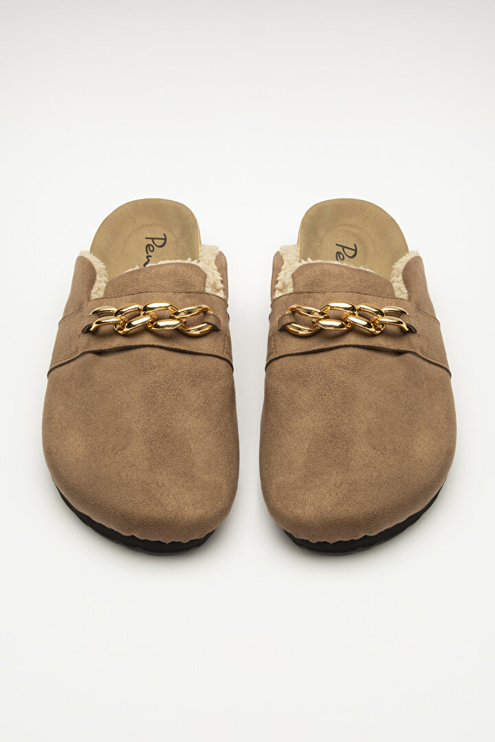 Soft Brown Suede Slippers - 2