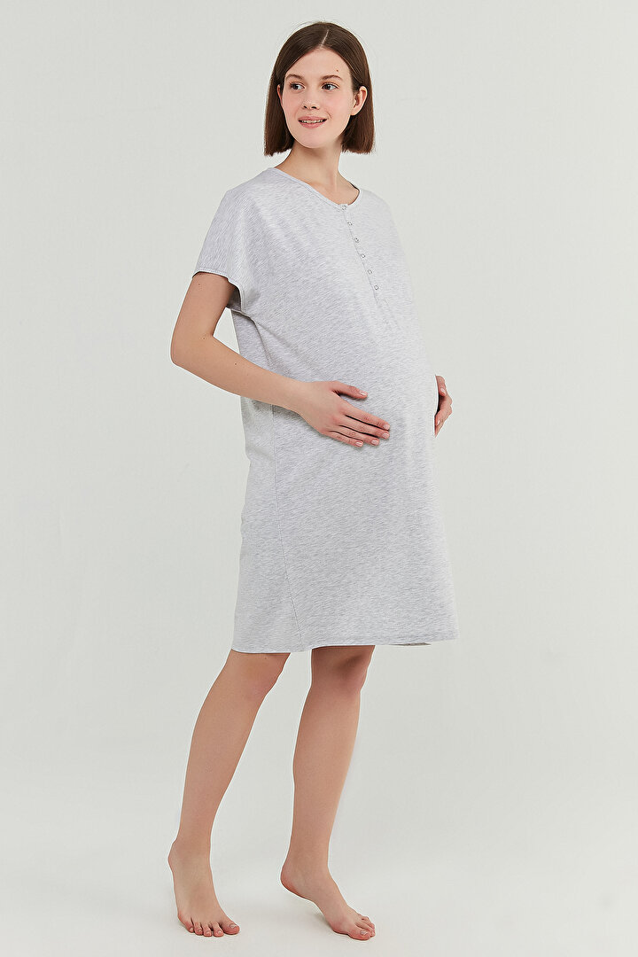Grey Mama Henley Dress - 2
