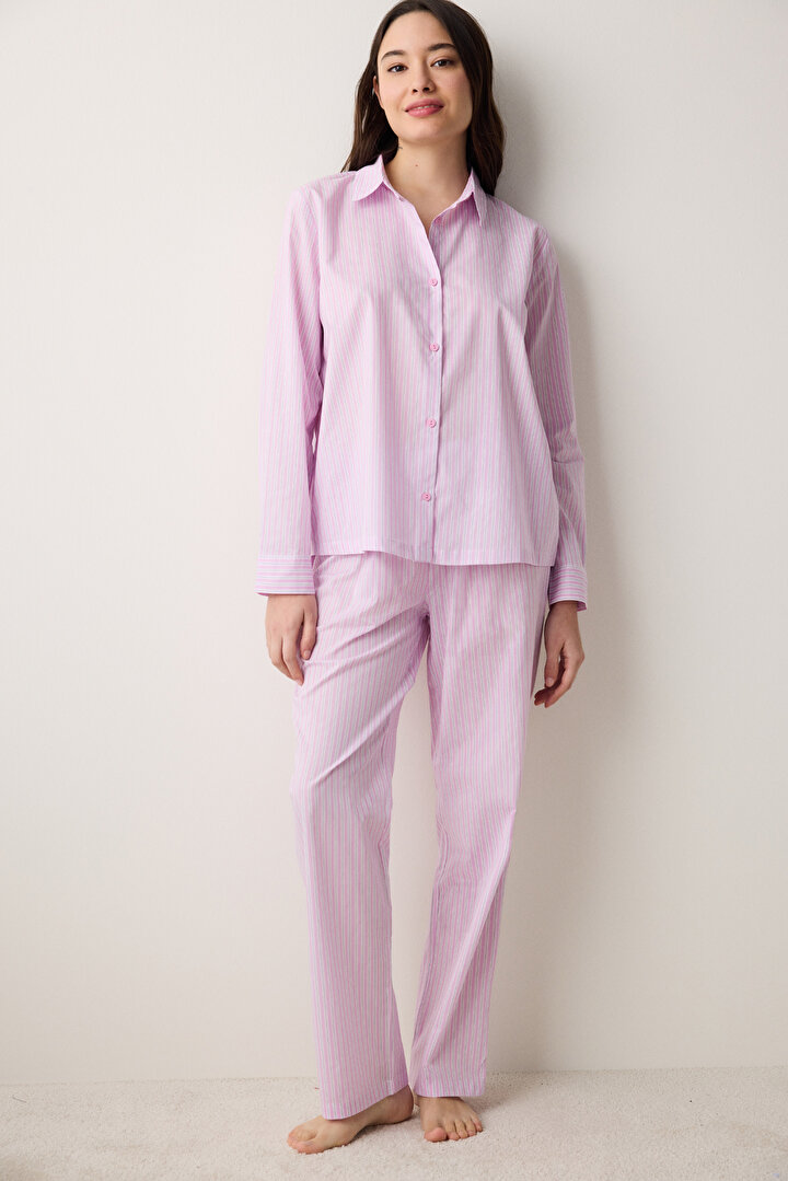 Maya Shirt Pant Lilac PJ Set - 2