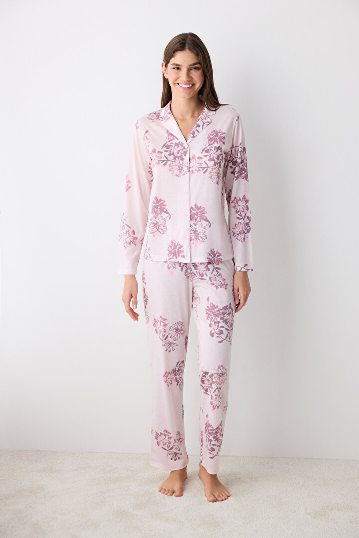 Naya Pink Shirt Pant PJ Set - 1