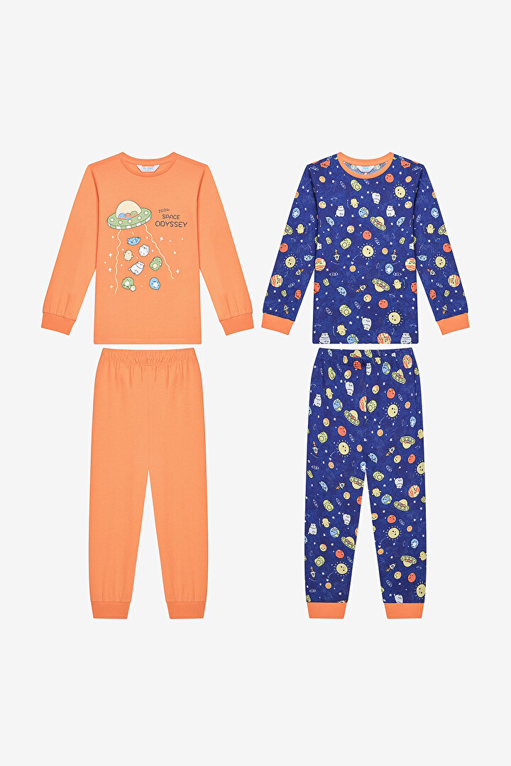 Erkek Çocuk Space 2li Çok Renkli Pijama Takımı - 1