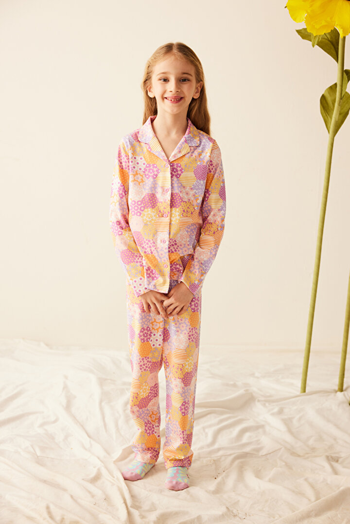 Kız Çocuk Daisy Gömlek Pijama Takımı - 2