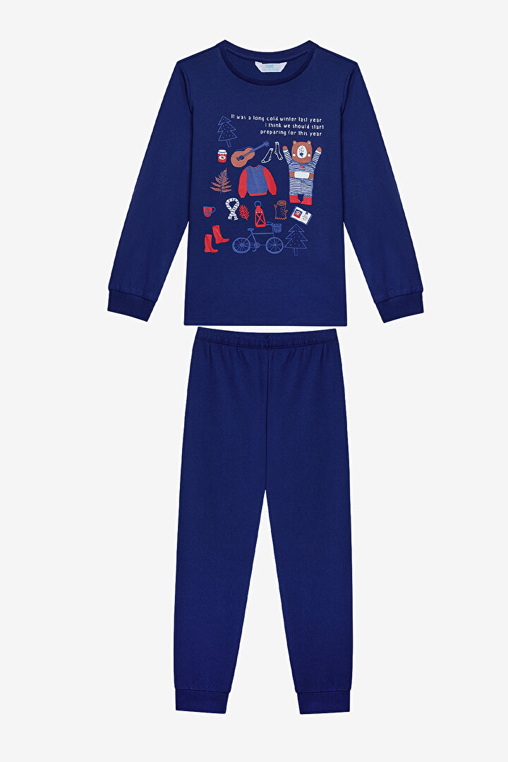 Boys Style 2in1 Navy Blue PJ Set - 2