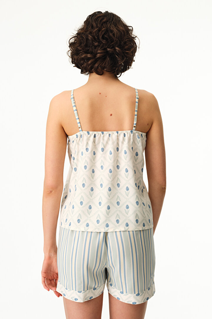 Renkli Serenity Floral Atlet Pijama Üstü - 2