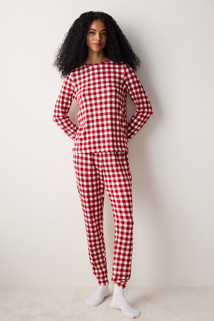 Red Gingham PJ Set - 1