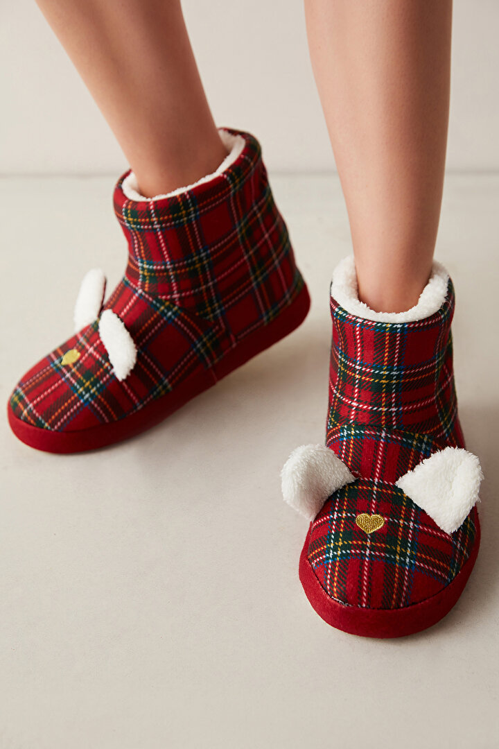 Red Checked New Year Boot - 1