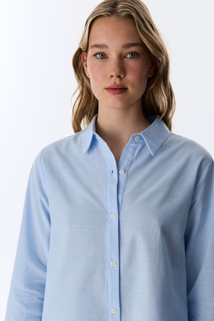 Mavi Relax Time Gömlek Pijama Üstü - 2