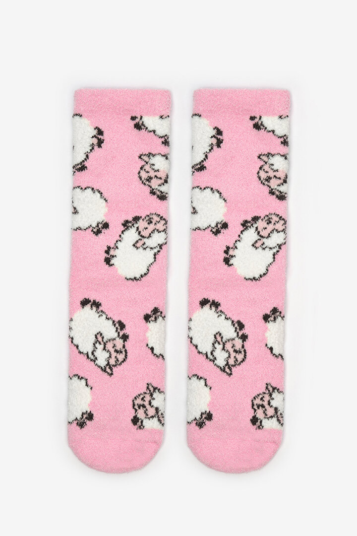 Cute Sheep Lilac Socket Socks - 1