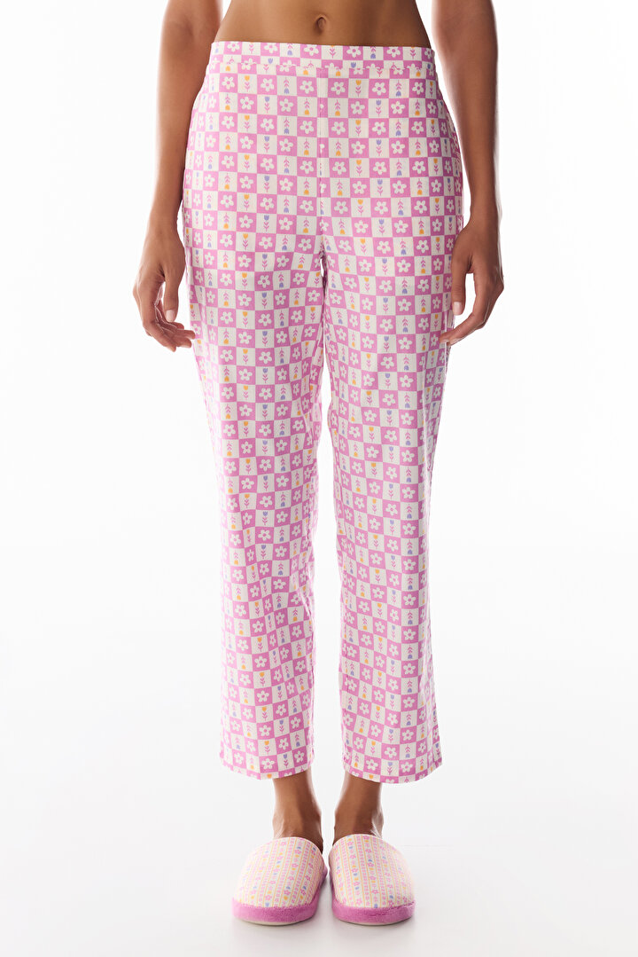 Flora Baskılı Çiçekli Pijama Altı - 1