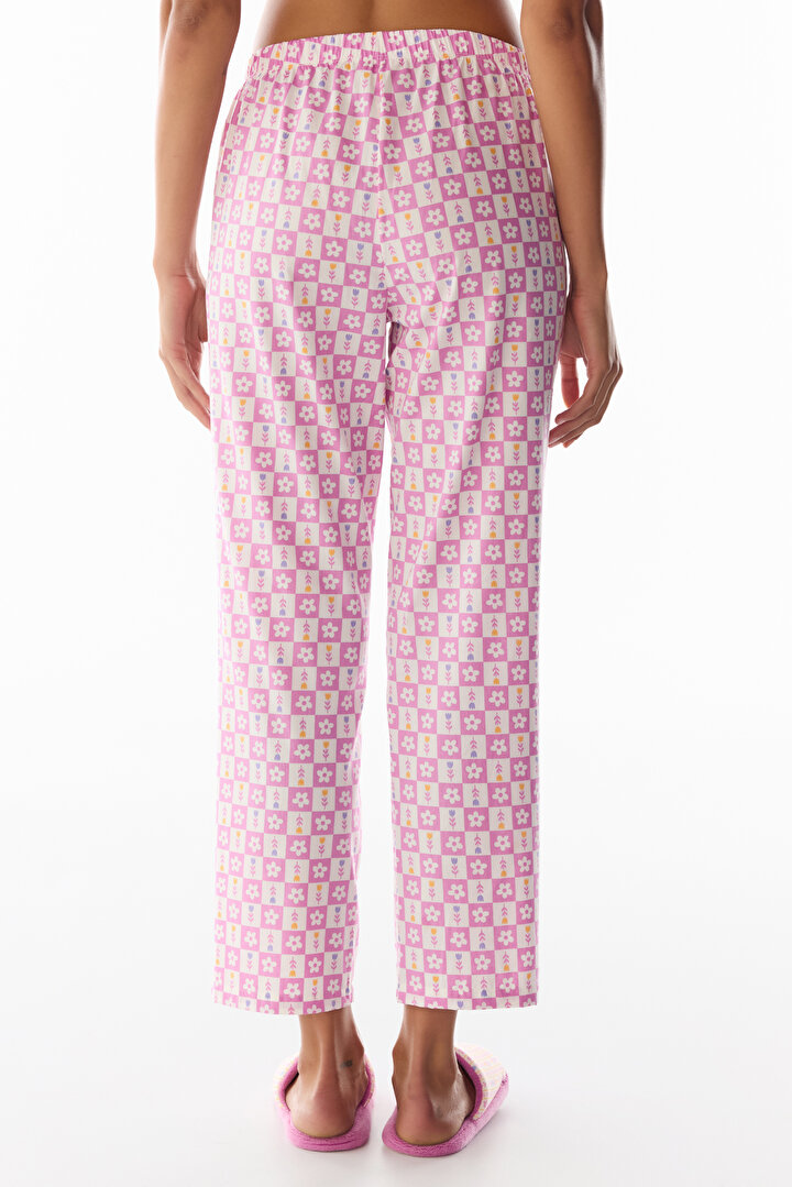 Flora Baskılı Çiçekli Pijama Altı - 2