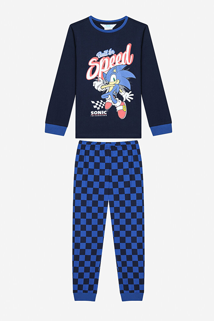 Erkek Çocuk Sonic Çok Renkli Pijama Takımı - 1