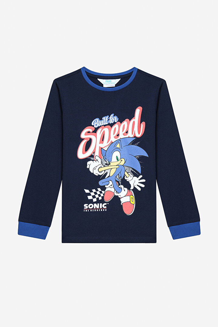 Erkek Çocuk Sonic Çok Renkli Pijama Takımı - 2