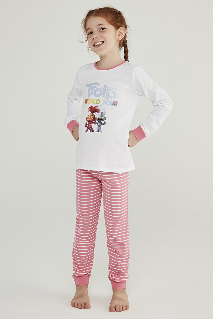 Kız Çocuk Troll Glitter 2Li Pijama Takımı - 1