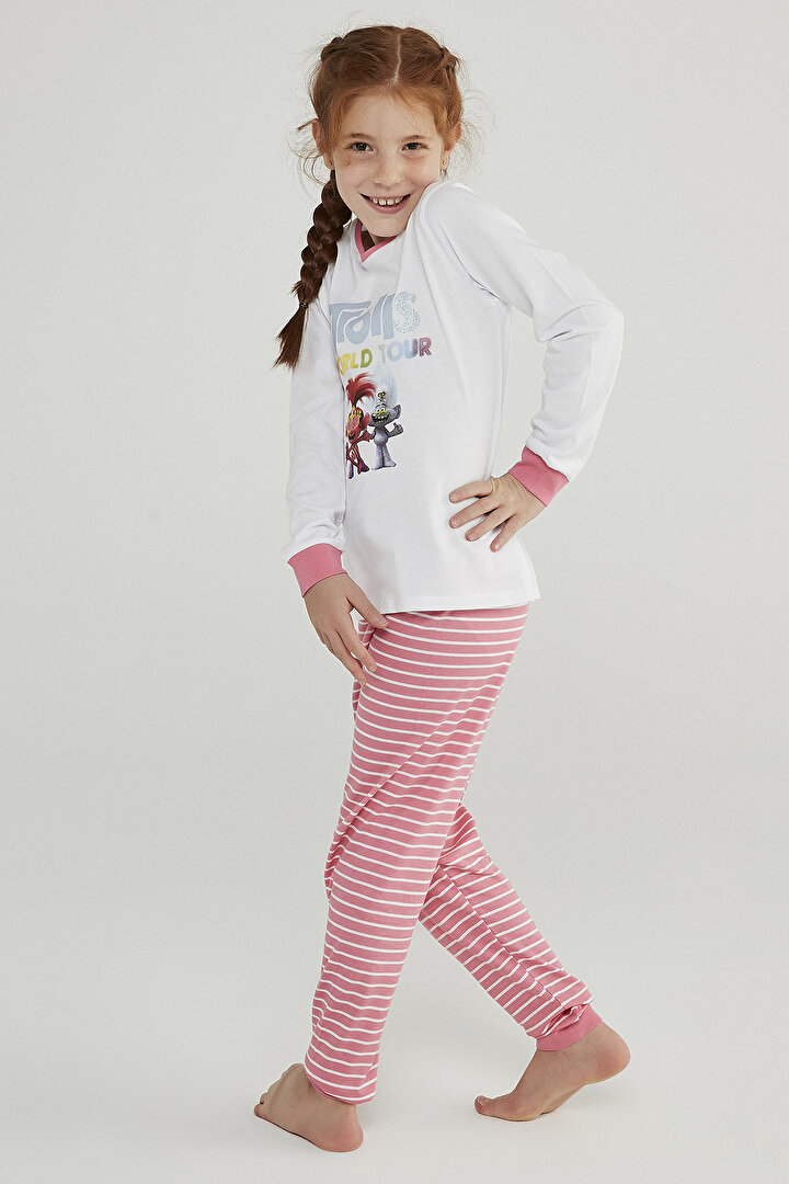 Kız Çocuk Troll Glitter 2Li Pijama Takımı - 2