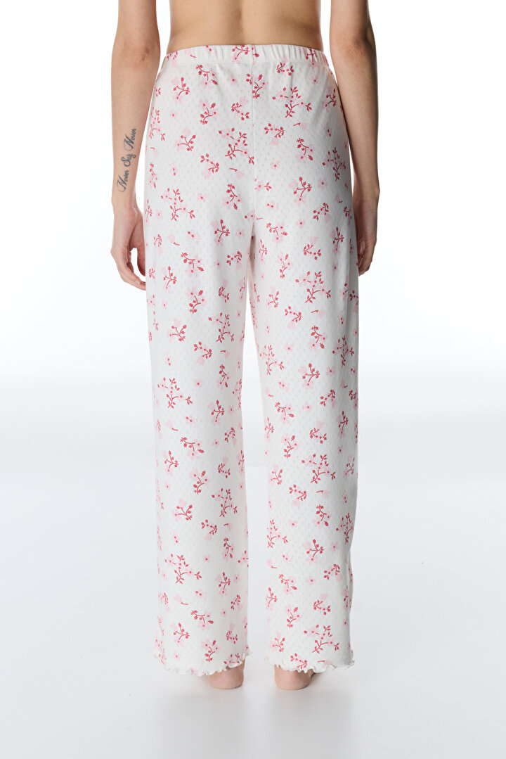 Pembe Blossom Pointel Pant Pijama Altı - 2