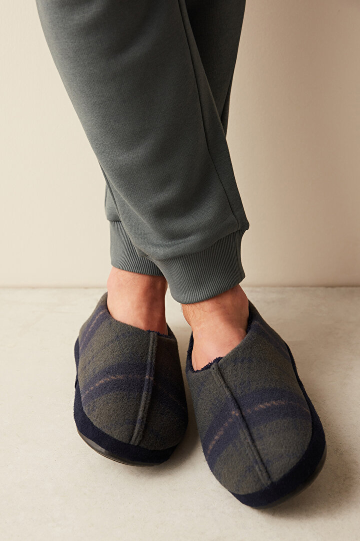 Erkek Winter Check Yeşil Patik - 1