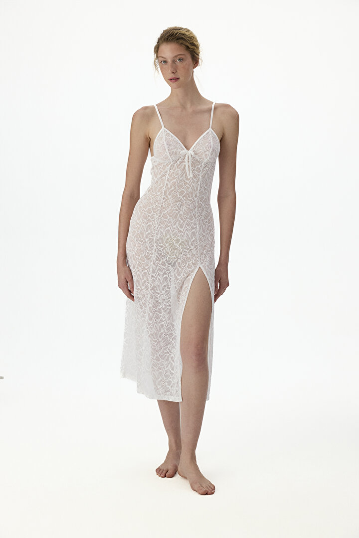 Beyaz Bridal Delicate Sabahlık - 1