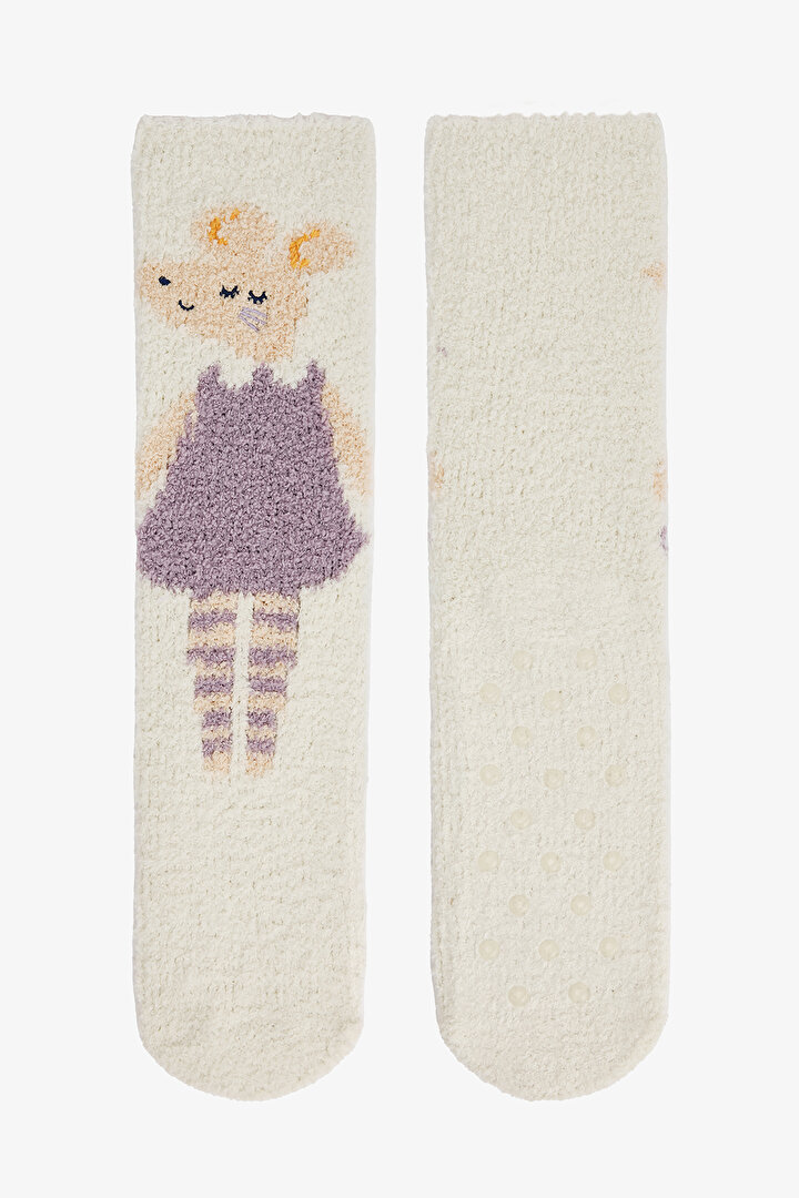 Açık Mavi Poppy Soket Çorap - 1