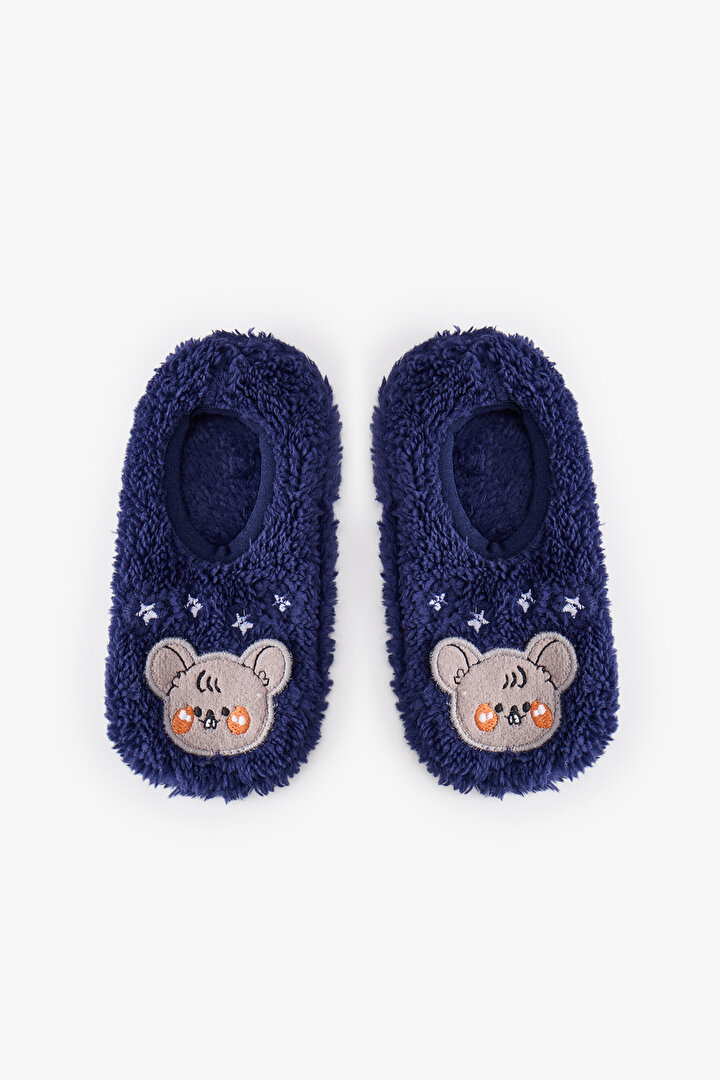 Boys' Navy Story Friends Slipper Socks - 1