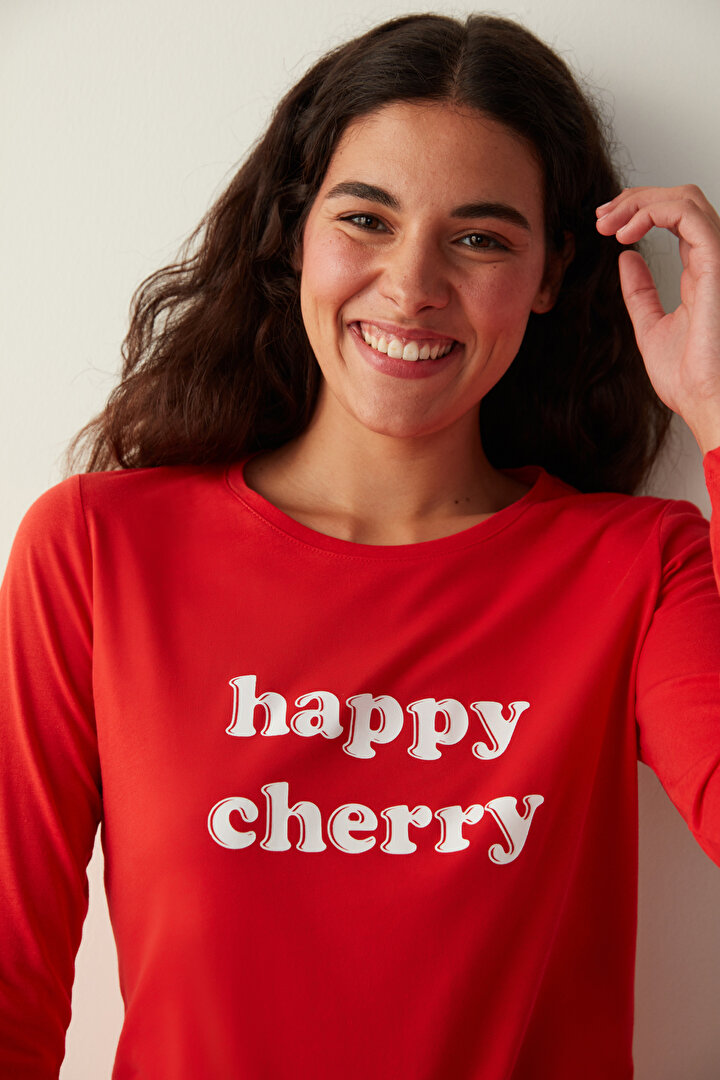 Base Happy Cherry Pantolon Pijama Takımı - 2