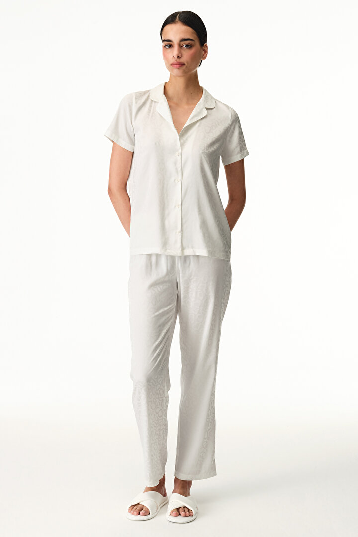 Off-White Bridal Charming Shirt & Pants Pajama Set - 1