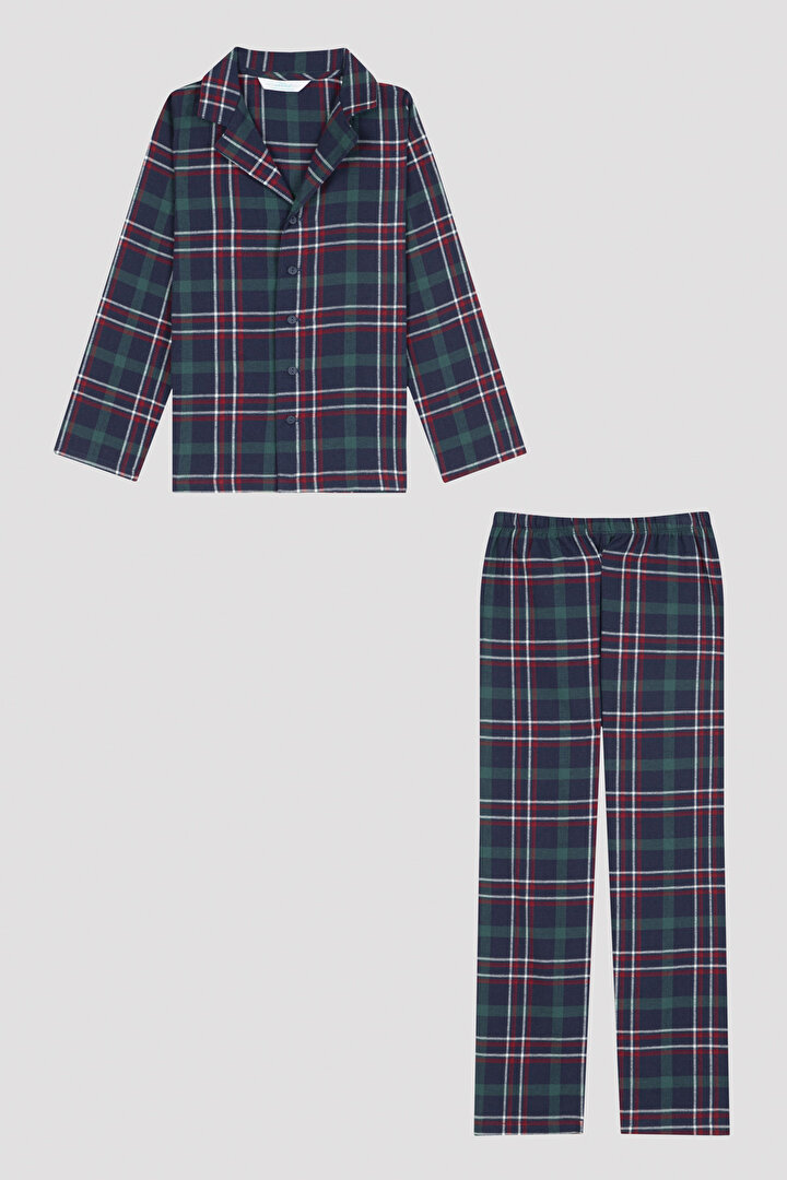 Multi Colour Check Fam Shirt PJ Set - 1