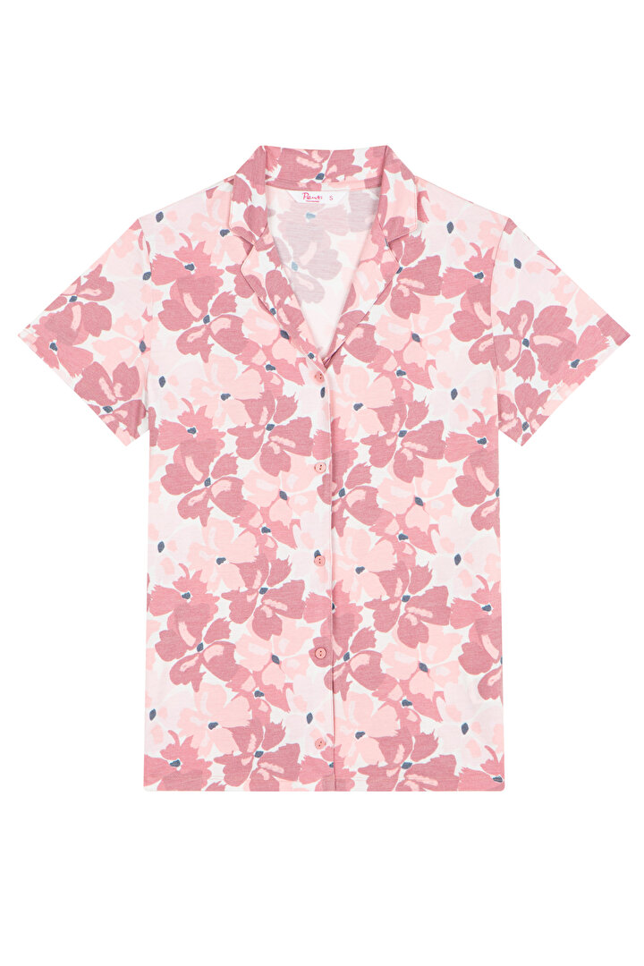 Gift Pink Floral SS Gömlek Pantolon Takımı - 2