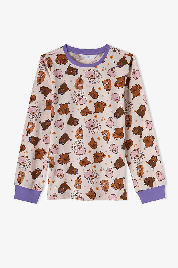 Girls' Lilac Capyparty Long Sleeve 2 Pack Pyjama Set - 2