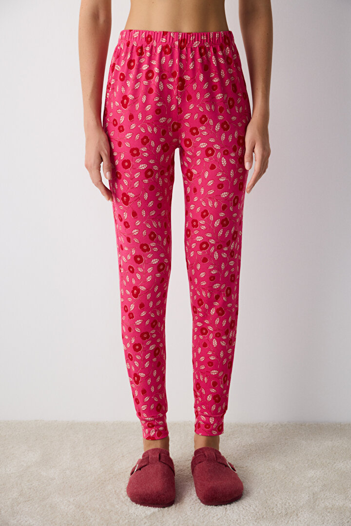 Bloom Printed Pink Thermal PJ Pants - 2