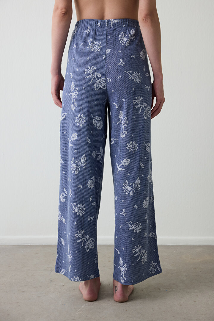 İndigo Hailee Çiçekli Ajurlu Pijama Altı - 2