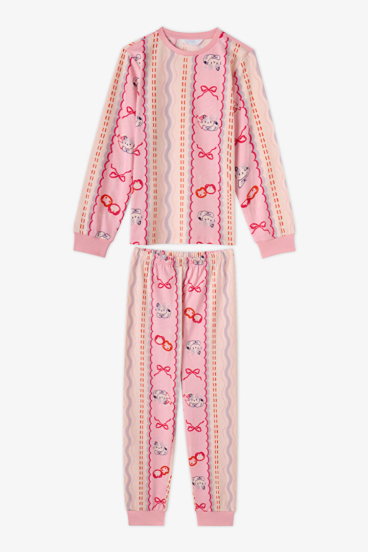 Girls' Pink Snailmail Cuties Long Sleeve 2 Pack Pyjama Set - 2