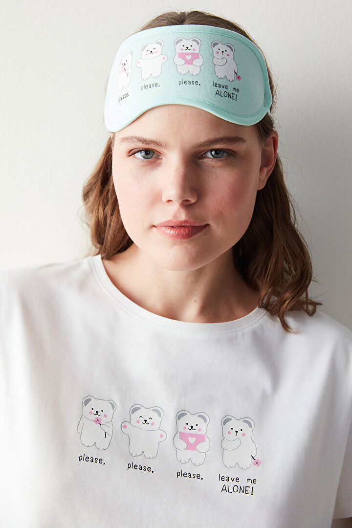 Cuteness Mint Green Sleep Mask - 1